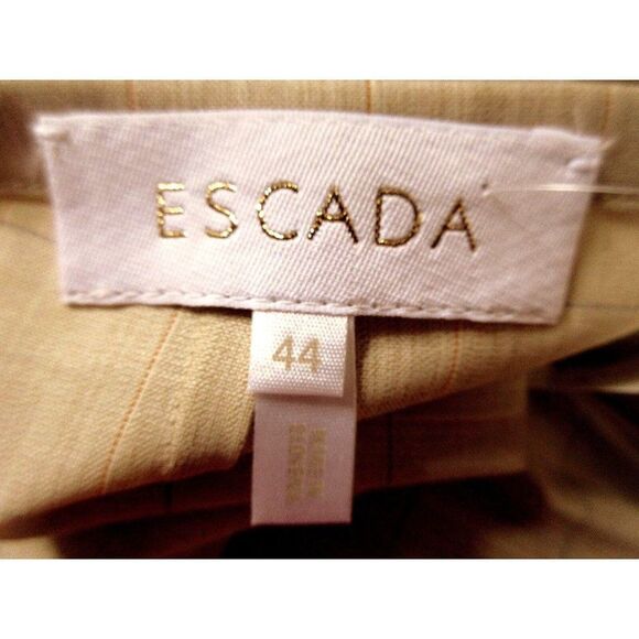 Escada Neutral Plaid Wool Stretch Dress Pants Drawstring Waist Trousers 44 NEW - Picture 5 of 12